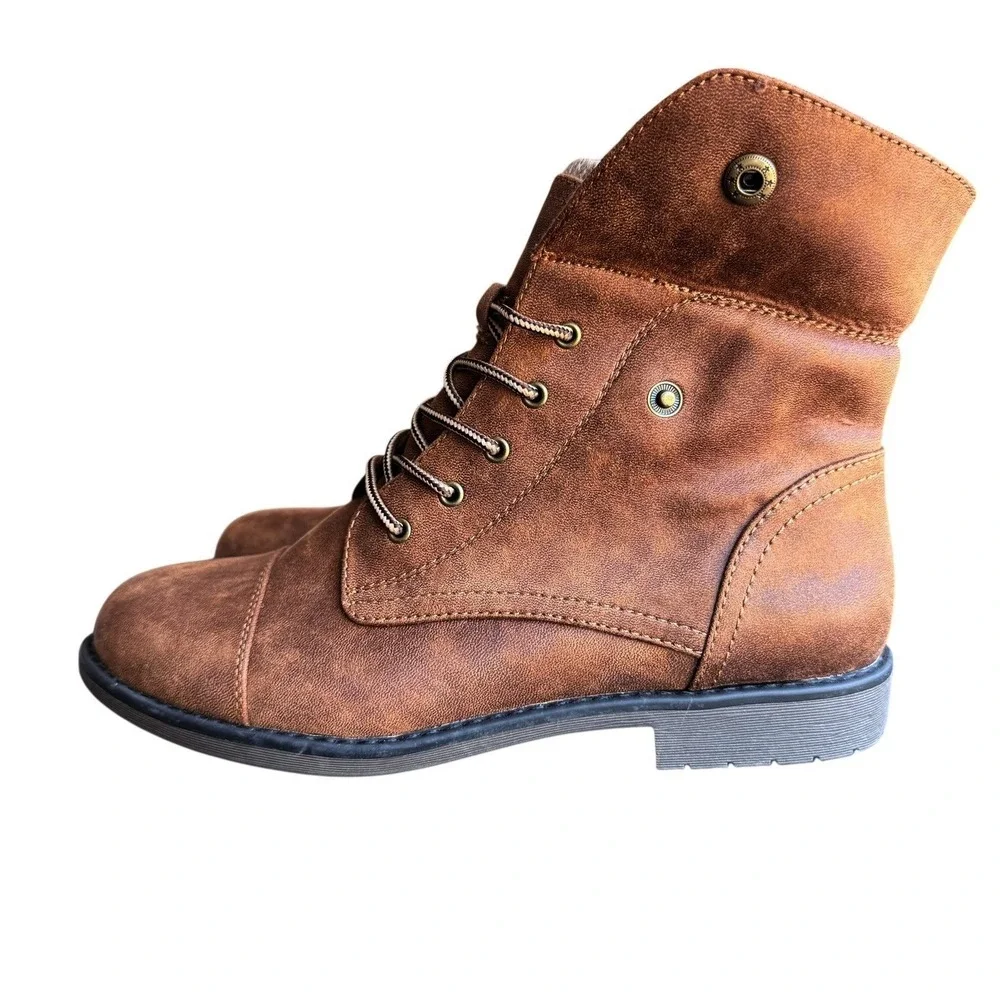 CLIFFS BY WHITE MOUNTAIN Womens Duena Hiking Boot Brown Cozy Cuff‎ Size 10 NEW